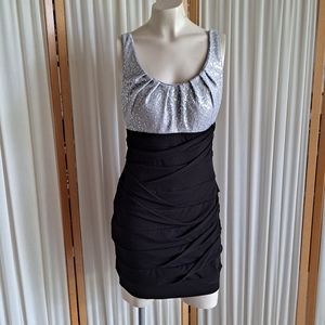 Ruby Rox black and silver evening dress, medium